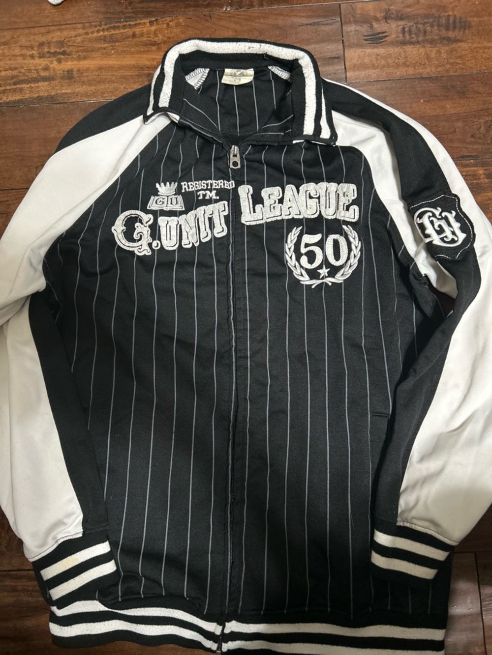 G unit size LMen's Black & White Track Jacket
